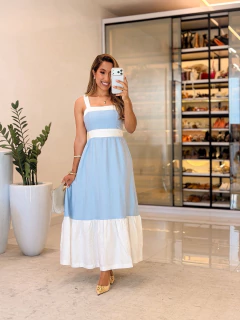 684 - Vestido linho marrant | duo collor na internet