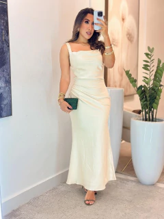 590 - Vestido Seda | alça - Loja Boa Forma