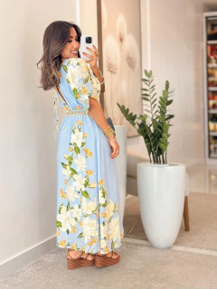 Imagem do 808 - Vestido Inspiração Farm | gola v