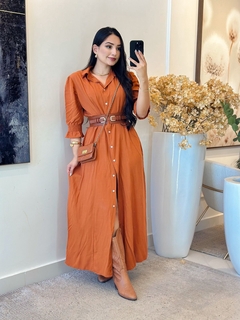 1123 - Vestido Viscolinho | Manga longa - loja online