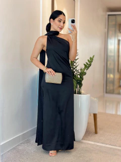 1027 - Vestido Seda | Detalhe no ombro