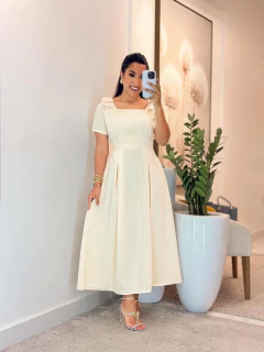 1159 - Vestido duna cravejado | detalhe laço na manga - comprar online