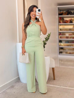 580 - Macacão alfaiataria | detalhe na gola - comprar online