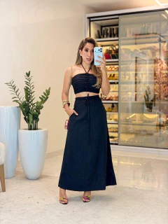 830 - Conjunto alfaiataria | top trançado - Loja Boa Forma