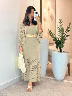 978 - Vestido Tricô | Com Cardigã - loja online