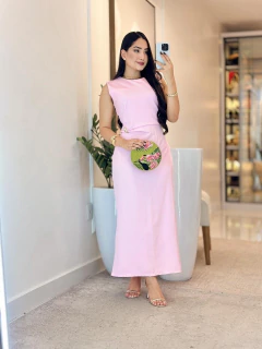 543 - Vestido alfaiataria | detalhe na cintura - Loja Boa Forma