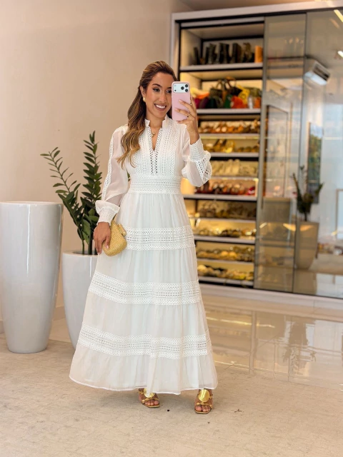 611 - Vestido Musseline | Guipir - comprar online