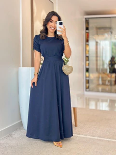 519 - Vestido crepinho | manga princesa - comprar online