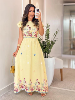 286 - Vestido Linho | Quatro babado na internet