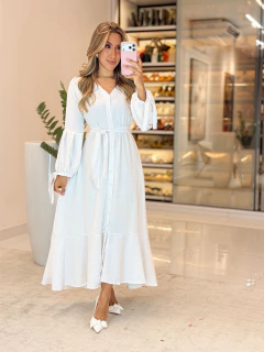 560 - Vestido duna cravejado | manga longa - loja online