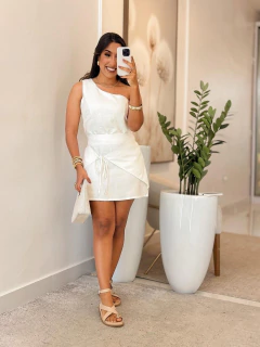 260 - Conjunto linho marrant | shot-saia na internet