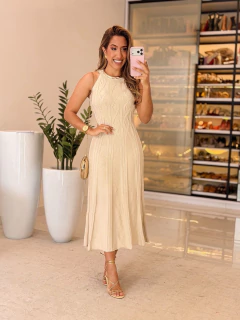 566 - Vestido tricô | gola alta - comprar online