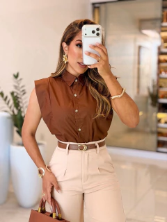 810 - Blusa tricoline | Social, muscle - Loja Boa Forma