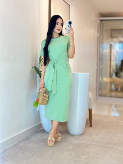962 - Vestido Malha Algodão | Laço - loja online