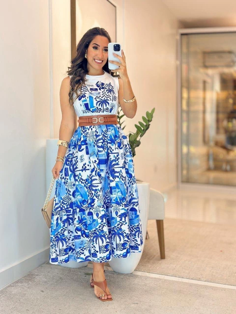 1001 - Vestido Viscolinho | INSPIRAÇÃO FARM - comprar online