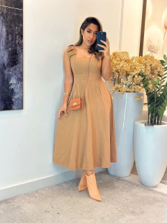 Imagem do 380 - Vestido linho | alça com laço