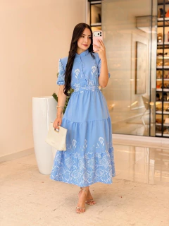 Imagem do 570 - Vestido Crepe | Bordado