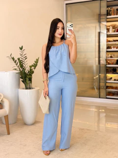 814 - Conjunto linho | blusa envelope - loja online