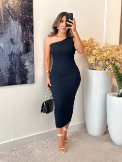 487 - Vestido Ribana | Ombro Só na internet