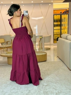 088 - Vestido linho | detalhe em guipir
