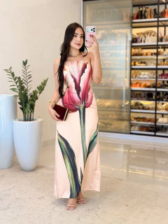 637 - Vestido Seda | Tomara que caia - comprar online