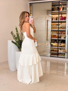 537 - Vestido alfaiataria | frete única babados na internet