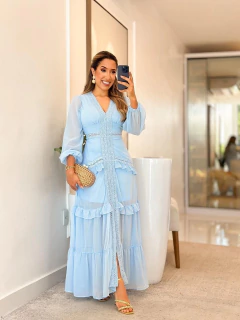 1078 - Vestido Musseline | Manga Longa