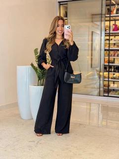 Imagem do 542 - Conjunto linho marrant | detalhe em botões manga bufante