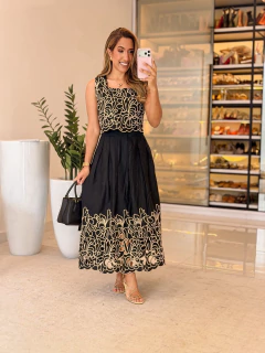 626 - Conjunto de Saia | Tricoline - Loja Boa Forma