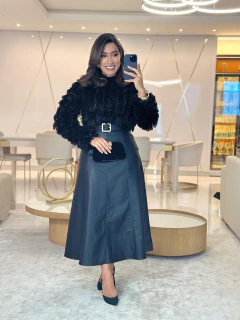 152 - Saia couro | evasê - comprar online