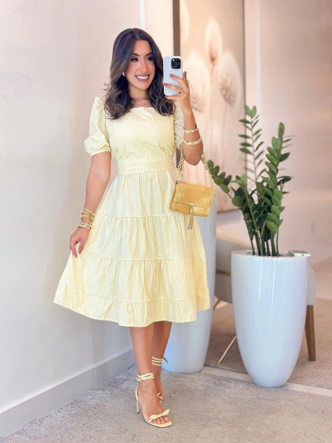 807 - Vestido tricoline | listrado - comprar online