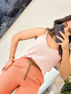 Imagem do 292 - Blusa tricoline | detalhe em aplicação