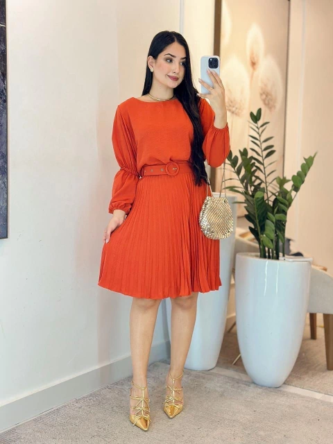 961 - Vestido Crepe | Plissado - comprar online