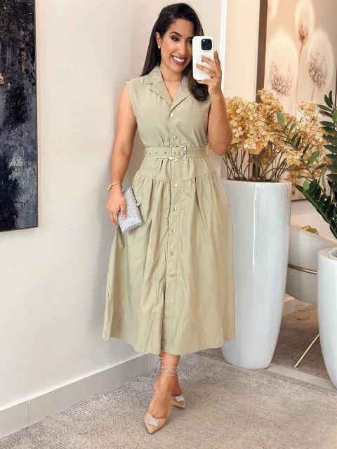 542 - Conjunto linho | detalhe em botões - comprar online