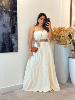 320 - Vestido linho | alcinha - comprar online