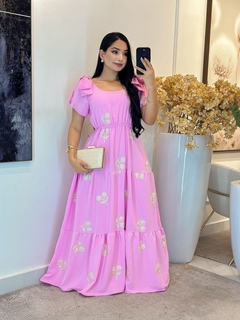 614 - Vestido Duna | laço na manga - loja online
