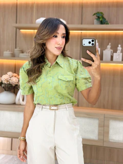 925 - Blusa Linho | Bordada na internet