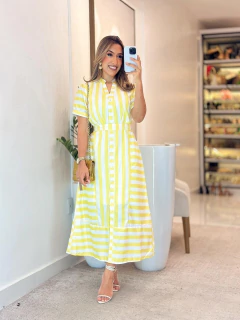 1064 - Vestido Linho Importado | Listrada na internet