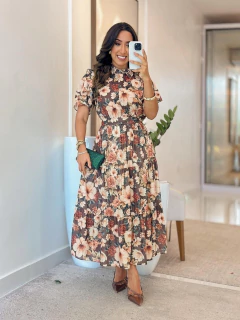 991 - Vestido Crepe | detalhe no busto na internet