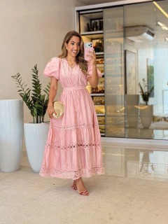 610 - Vestido Musseline | Manga Princesa na internet