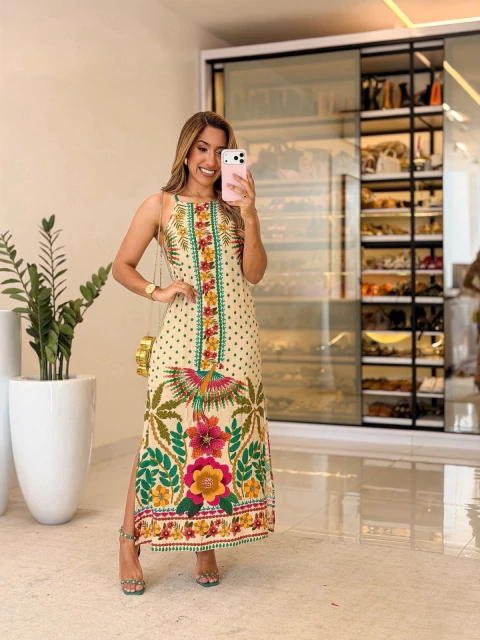 1041 - Vestido Viscolinho | INSPIRAÇÃO FARM - comprar online