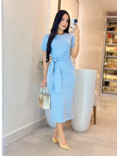 Imagem do 962 - Vestido Malha Algodão | Laço