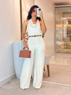 406 - Conjunto Linho | Detalha na gola - Loja Boa Forma