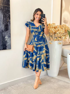 1111 - Vestido Crepe | Manga dupla - loja online