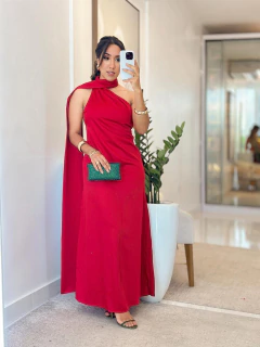 1027 - Vestido Seda | Detalhe no ombro na internet