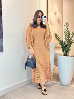 978 - Vestido Tricô | Com Cardigã na internet