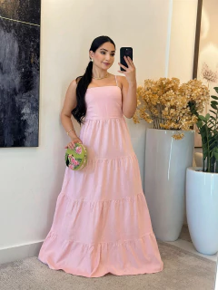 320 - Vestido linho | alcinha