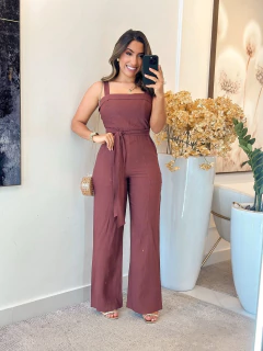 591 - Macacão Linho | Alça - Loja Boa Forma