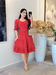Imagem do 1142 - Vestido Viscolinho | Detalhe em botões