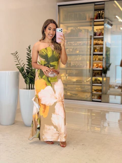 563 - Vestido musseline | um ombro só - Loja Boa Forma